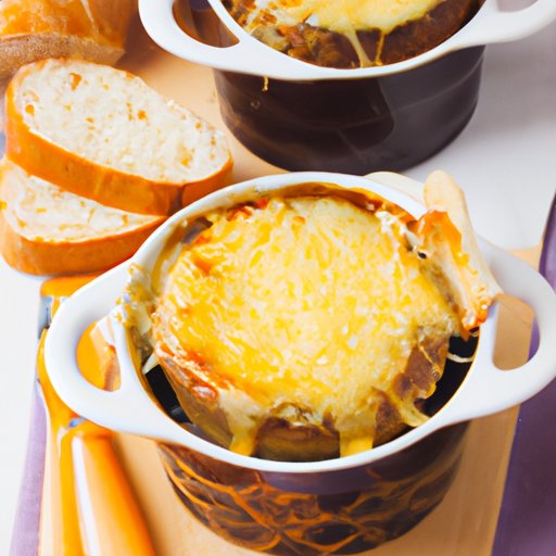 Baked French Onion Soup with Bread and Cheese