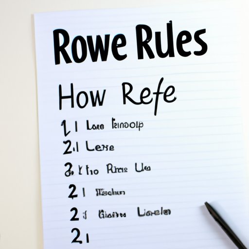 Create a Written List of House Rules