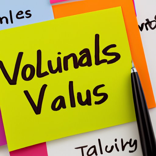 Identify Your Values and Goals