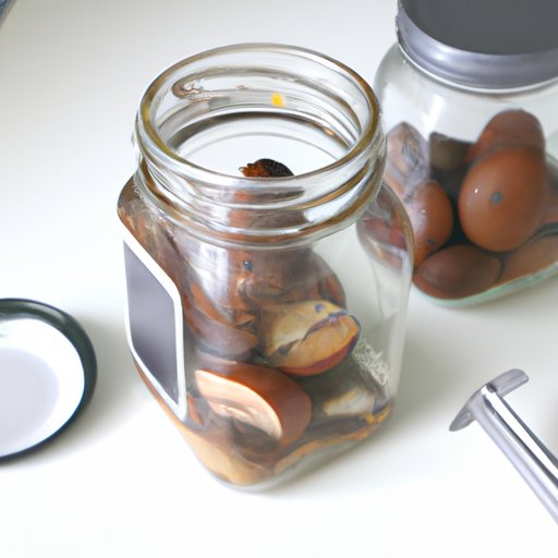 Place Avocado Seed in Glass Jar