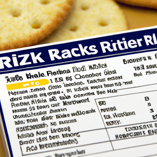 Analyzing the Nutrition Facts Label of Ritz Crackers